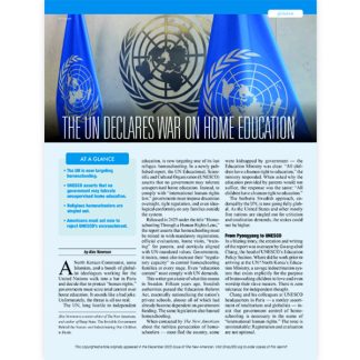 The UN Declares War on Home Education reprint