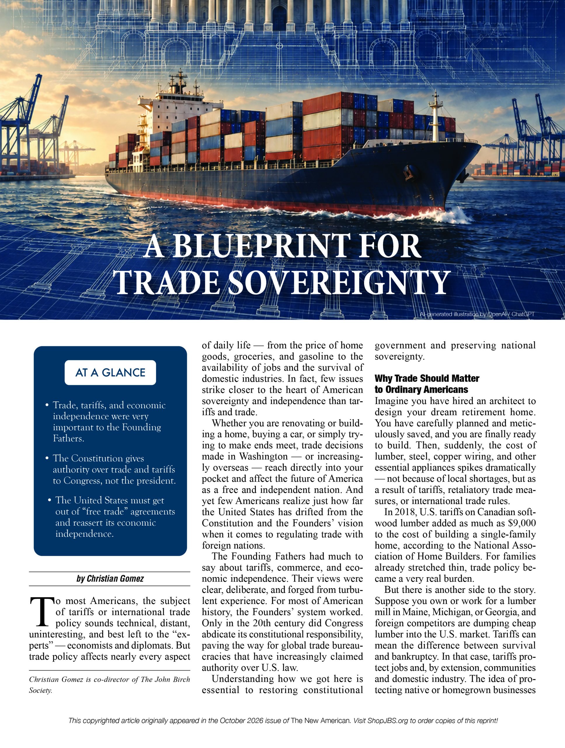 A Blueprint for Trade Sovereignty reprint