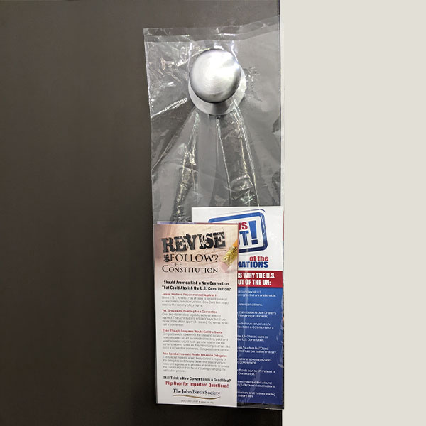 Clear Plastic Doorknob Bag 6 X 16